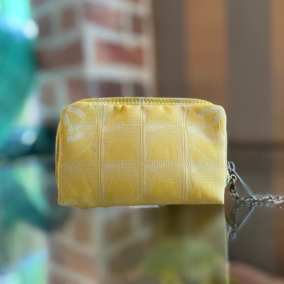 CHANEL Travel Line Yellow Nylon Key Pouch - Picture 2 of 8